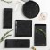 Porcelain dish for feeding Magistro Pietra Lunare, 25 × 12 cm, black color