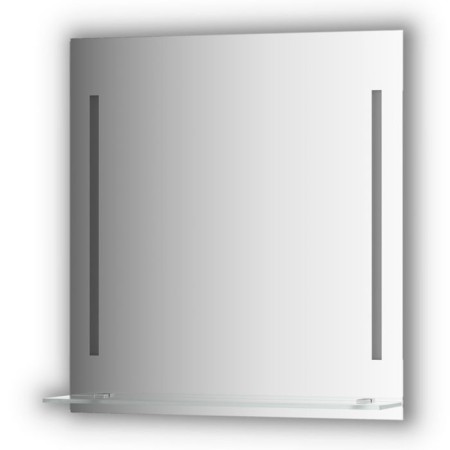 A mirror with a shelf 70 cm, with 2 built-in LED lights 11 W, 70x75 cm, EvoForm