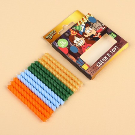 Set of candles for the cake "Happy Birthday", 12 pieces, gravity farz-10