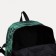 Young backpack from textiles on lightning, 3 pockets, green color