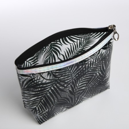 Cosmetic bag with lightning, black color-3