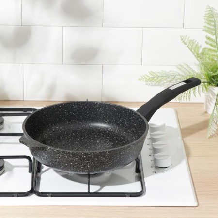 Granite Black Granite INDUCTION PRO, D = 26 cm, plastic handle, anti -stick coating, black color-5
