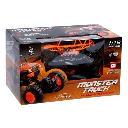 Radio -controlled jeep "Krauler", 1:18, works from batteries, color orange color-5
