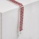 Bracelet with rhinestones "shining" three rows, red color in silver, 18 cm