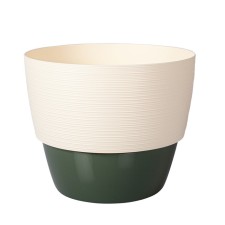 Горшок пластиковый Live-in-green с вкладкой «Валенсия», d=17.5 см, 2.5 л, цвет бежевый, нефрит