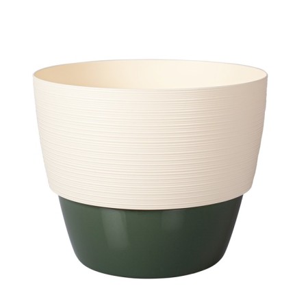 Plastic pot Live-In-Green with the Valencia tab, D = 17.5 cm, 2.5 l, beige color, nephritis