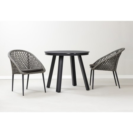 Dining table Leif, 900 × 900 × 750 mm, dark gray color-6
