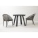 Dining table Leif, 900 × 900 × 750 mm, dark gray color