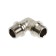 RTP square, 1/2 "x 90 ° external/external thread, nickel -plated brass, euroslot