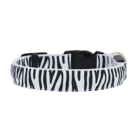 Collar with backlighting zebra 3 glow mode size XL, Osh 60-70 x 2.5 cm white-4
