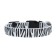 Collar with backlighting zebra 3 glow mode size XL, Osh 60-70 x 2.5 cm white