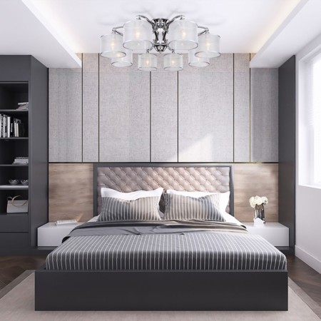 Smart ceiling lamp Fabiola, 40W, E14, 90x90x29.7 cm-2