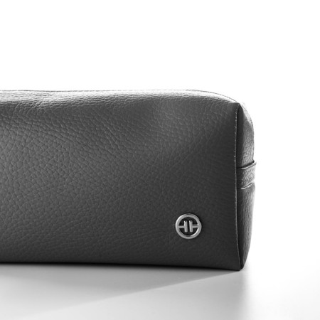 Cosmetic bag with lightning, textura, blue color-8