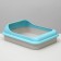 Toilet "Moore-huma" for cats, with a frame of 44 x 34 x 10 cm, blue