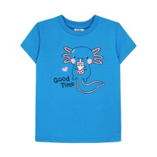 Children's T -shirt, height 128 cm, turquoise color