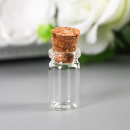 Decor for creativity Glass "A bottle with a traffic jam" micro, 1.5 ml, 1.8x1x1 cm