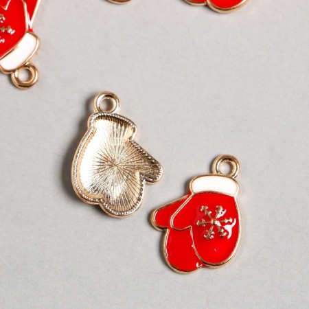 Decor for creativity Metal "mittens" enamel 2x1.5 cm