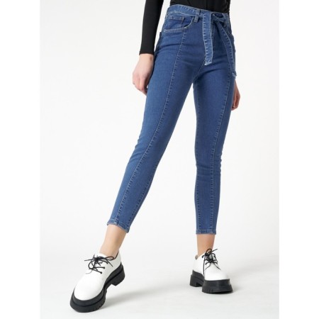 Jeans narrowed to the bottom of women's blue, size 42-44-7