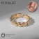 Ring "hearts" row, color gold, dimensionless