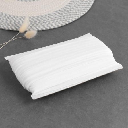 Elastic band, shiny, 15 mm × 50 m, white color-1