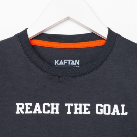 Children's T -shirt with Dl.ruk. KAFTAN "Trendy" R.34 (122-128), Gray-8