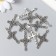 Decor for creativity Metal "Cross Pattern" silver 2.1x3.8 cm