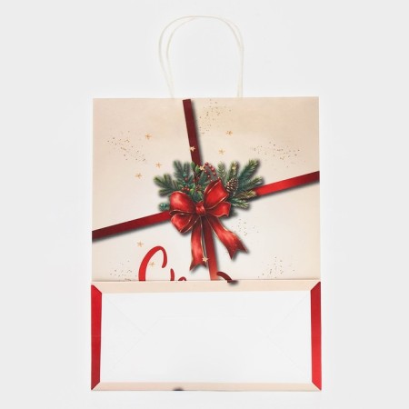New Year. Package Paper Gift Crafts "Gift" 32 x 26 x 11 cm.-2