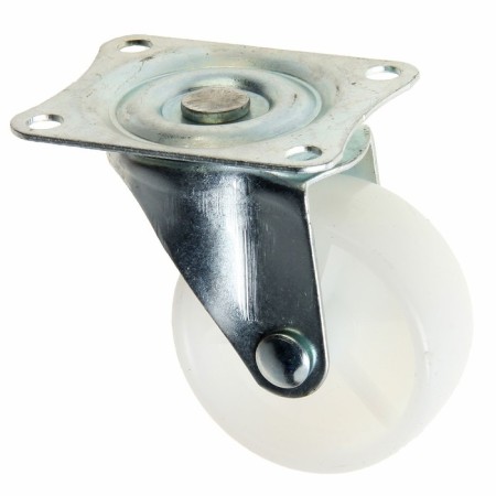 Furniture wheel, d = 45 mm, on the site, white