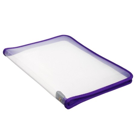 Plastic folder A4, 325 x 230 x 25 mm, lightning around, calligrata "office", PM-A4-01, 0.5 mm, transparent, purple-3