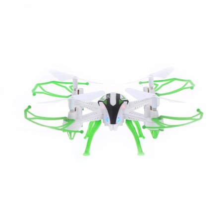 A quadrocopter radio -controlled Skydrone works on the battery, the color is green-1