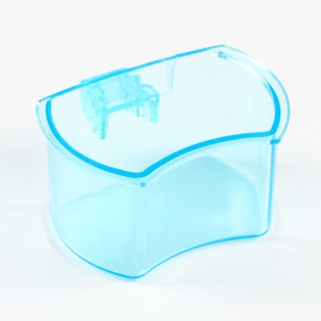A bowl for birds with a mount to the rods 5x3.5 cm, blue-1