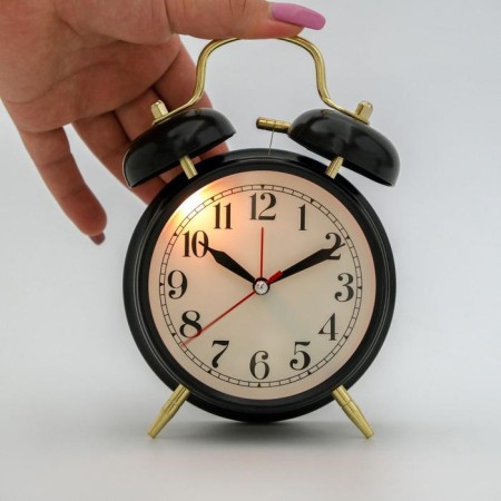 An alarm clock "Pennant", with backlight, D-9 cm, 17 x 11.5 cm, black-3