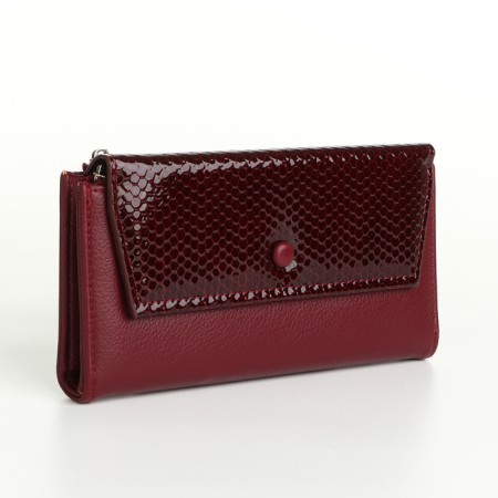 Women's wallet on magnets, burgundy color