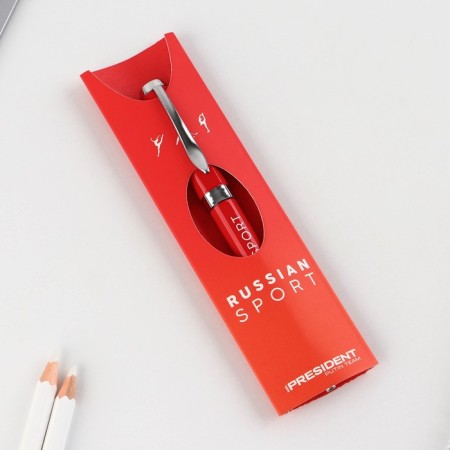 Ballic handle “Russian Sport”, blue paste, 1 mm, accessories silver-2
