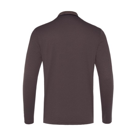 Polo male with long sleeve, brown color, size 46 (m)-6