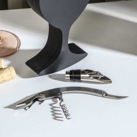 Set for the wine "glass", 2 items: corkscrew, dripper-3