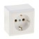 The "hit" Sche RA16-133-B, 16 A, single, external, with salary, white color.