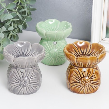 Aroma lamp ceramics "delicate flower" mix 8x8x8 cm-1