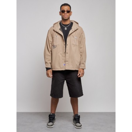 Jeaning jacket men's, size 48, beige color