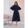 Unisex bathrobe Pamira, size l, blue color