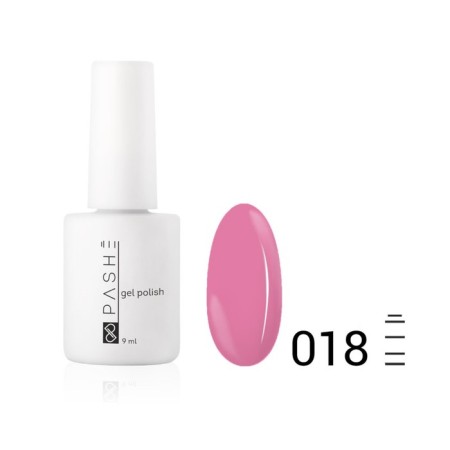 Color gel polish Pashe, No. 018 Pink prism, 9 ml