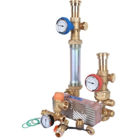 SDG-0038-182501 pumping group, heat exchanger 18 plates, without a pump, thermal insulation-2