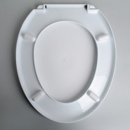 The toilet seat with a lid Rossplast "Shells on the sand", 54x37cm, white color-2