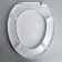The toilet seat with a lid Rossplast "Shells on the sand", 54x37cm, white color