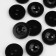 A set of buttons, 2 punctures, d = 18 mm, 10 pcs, in a blister, black color is black