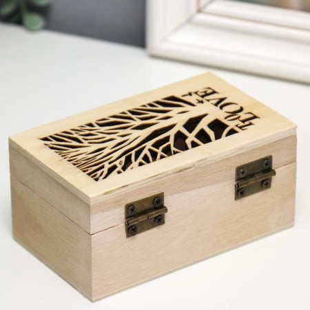 Casket wood for painting to love 6x10x5 cm-4