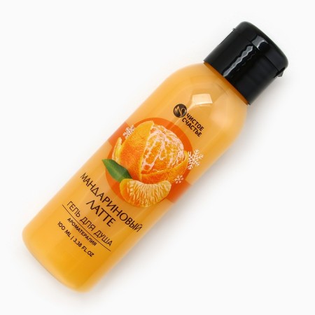 Shower gel, 100 ml, aroma of tangerine latte, pure happiness-2