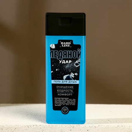 Gift kit Real Man, shower gel 250 ml and body washcloth, Hard line-2