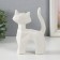 Souvenir Ceramics "White Cat with glasses, tail with a pipe" Grani 10.8x4.6x14.7 cm