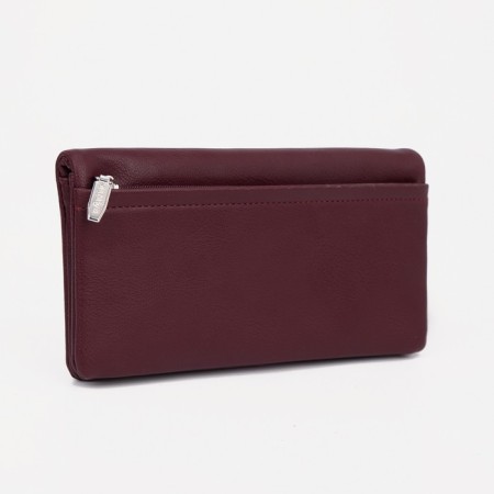 Women's wallet on magnets, burgundy color
